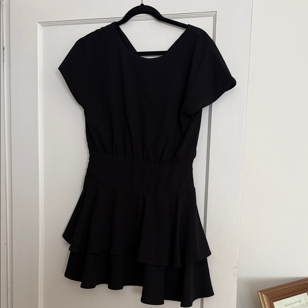 Habitual Black Ruffle Mini Dress